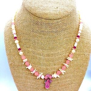 3/$30 FLIP FLOP CHARM NECKLACE SHELL FAUX PEARL BEACH VACATION